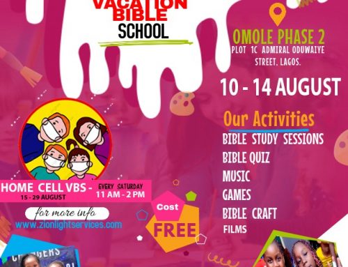 ZIONLIGHT VACATION BIBLE SCHOOL 2020       (10-14 AUG)